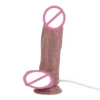 Water-Jet Suction Cup Dildo Suitable for 18+ Adult Toys Made with Medical-grade Silicone Double-layer Construction