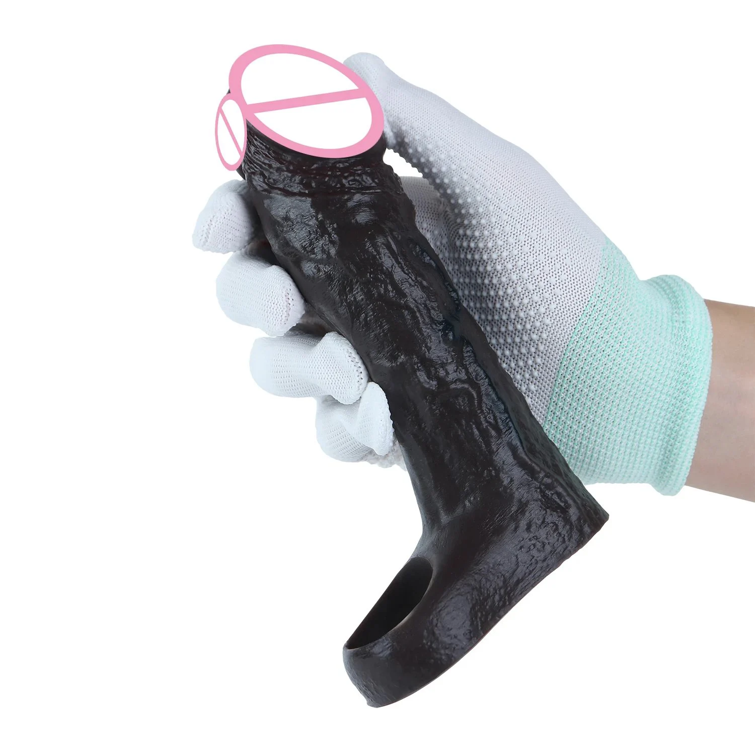 Obsidian-Colored Silicone Penis Sleeve Effectively Prolongs Stimulation and Doubles Pleasure Male Penis Enhancement Sleeve