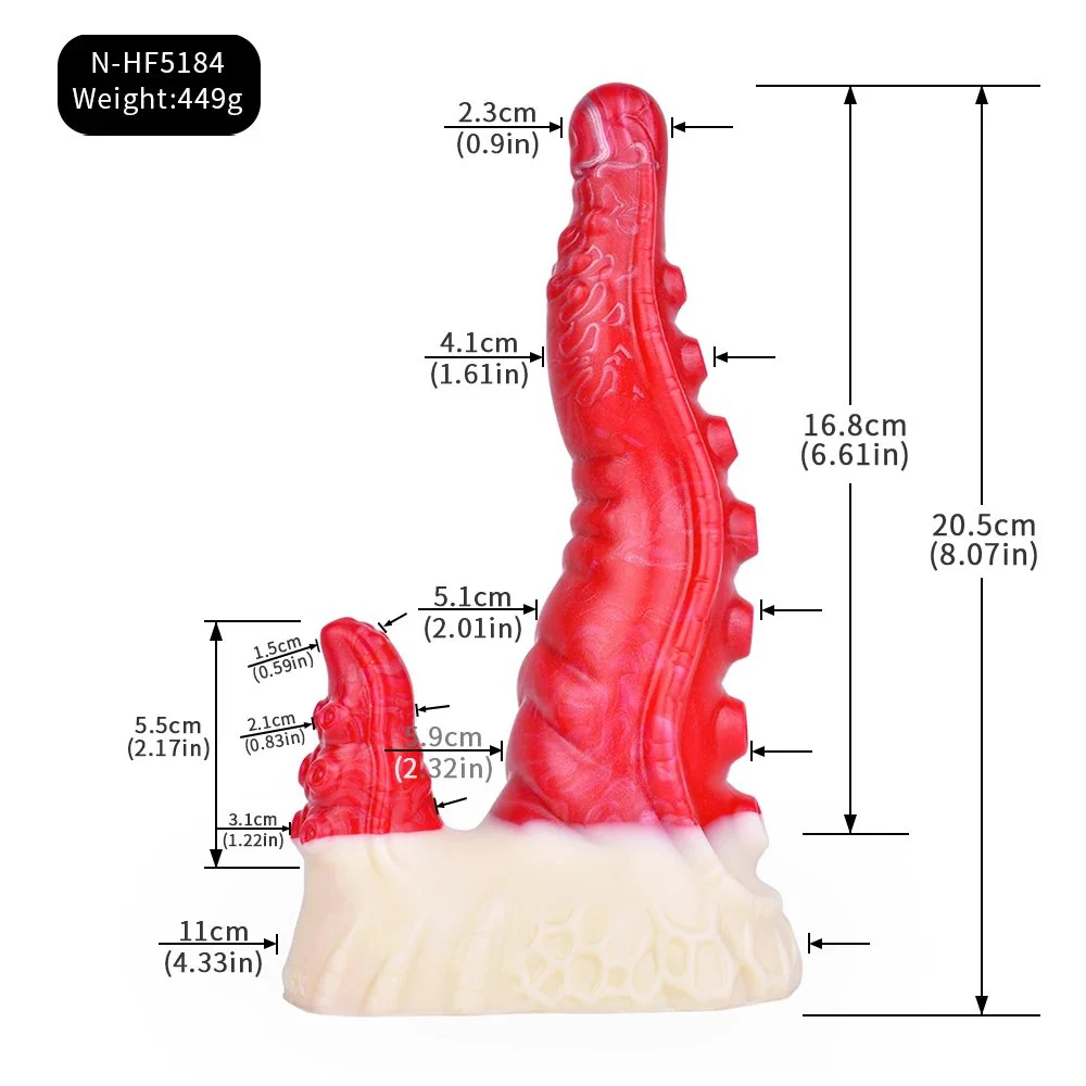 Tapered Tentacle Dildo for Beginners Hand Free Anal Dildo for Men for Women Monster Dildo Large Anal Plugs Sex Toys