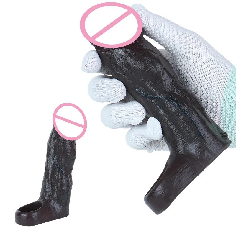 Obsidian Black Male Penis Extender Realistic Design for an Authentic Experience Intensely Stimulating Adult Toy