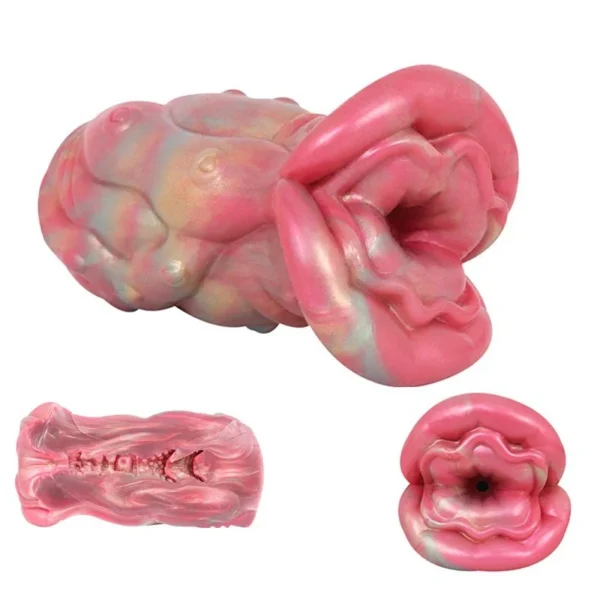 Realistic Male Monster Pocket Pussy Masturbator 3D Vagina Manual Masturbator Cup Pocket Pussy Liquid Silicone Sex Toy for Men