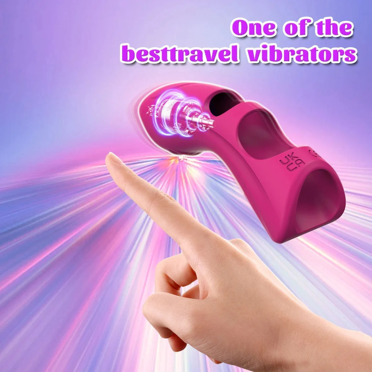 Silicone Vibrating 10-Speed Finger Sleeve for Couple Lesbian Masturbation and Massage Sex Toy