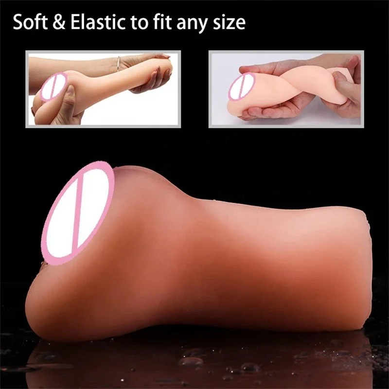 Realistic Dual Open Pocket Pussy and Mouth Vagina Sex Toys for Men Masturbating
