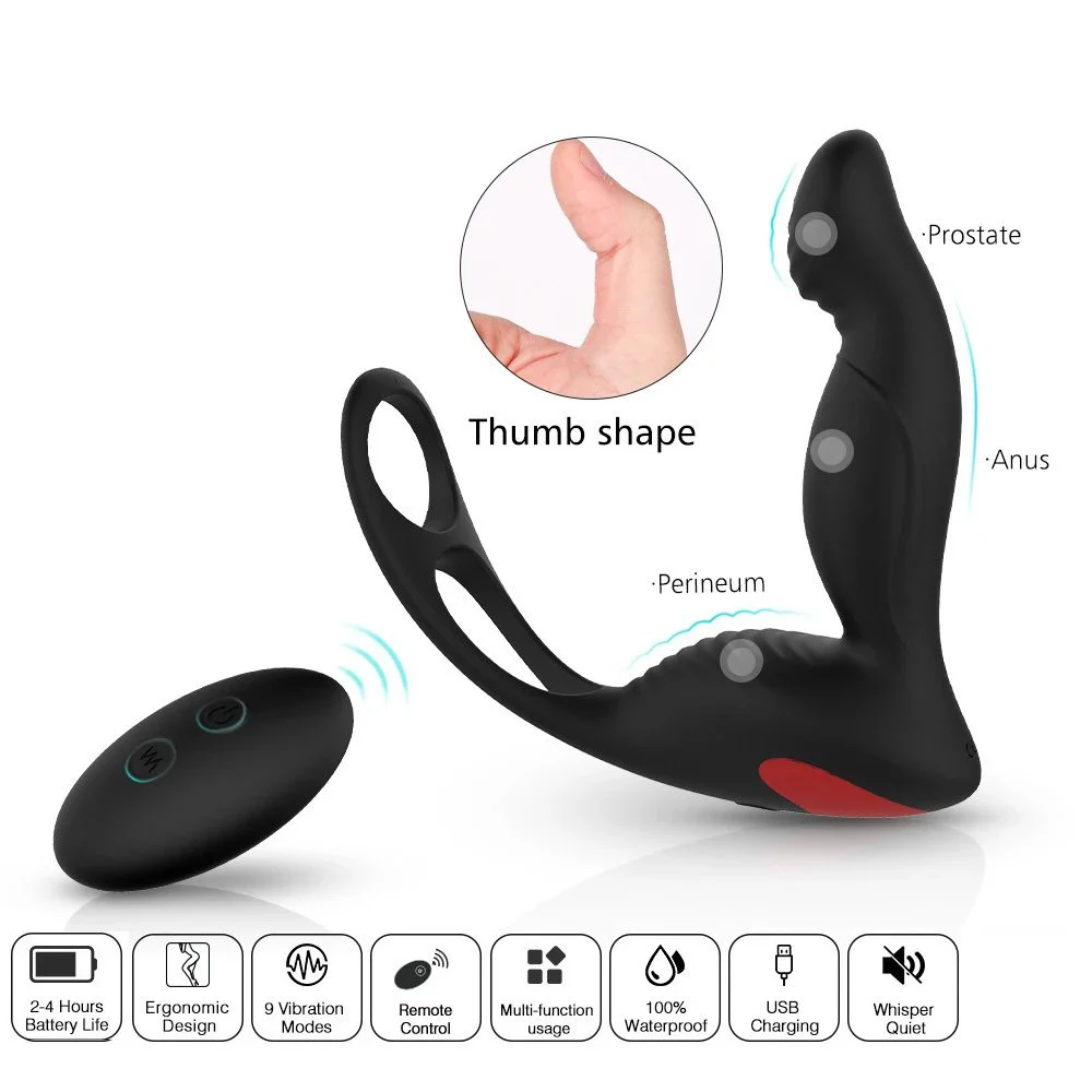 Wireless Remote Anal Plug Sex Toy Vibrator Telescopic Silicone Vibrator Prostate Massager for Couples
