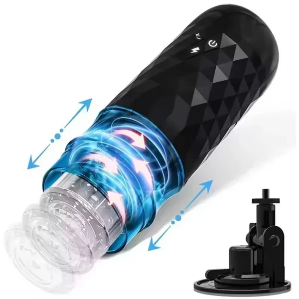 Rechargeable 10 Speeds Strong Suction Automatic Rotation Thrusting Modes Full Body Male Sex Toys for Man