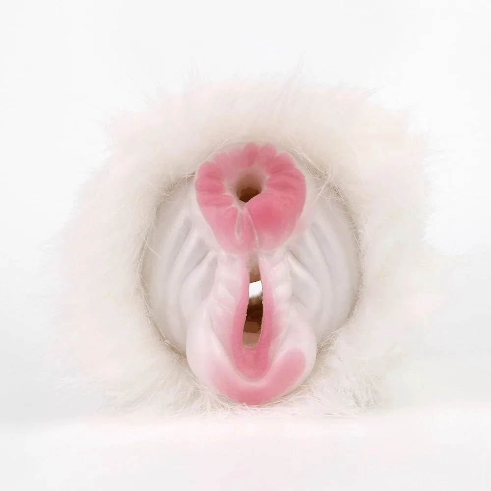 Soft Masturbation Cup Double Hole Silicone Male Adult Sex Toy Fantasy Little Red Hare Plush Monster Pussy Pocket