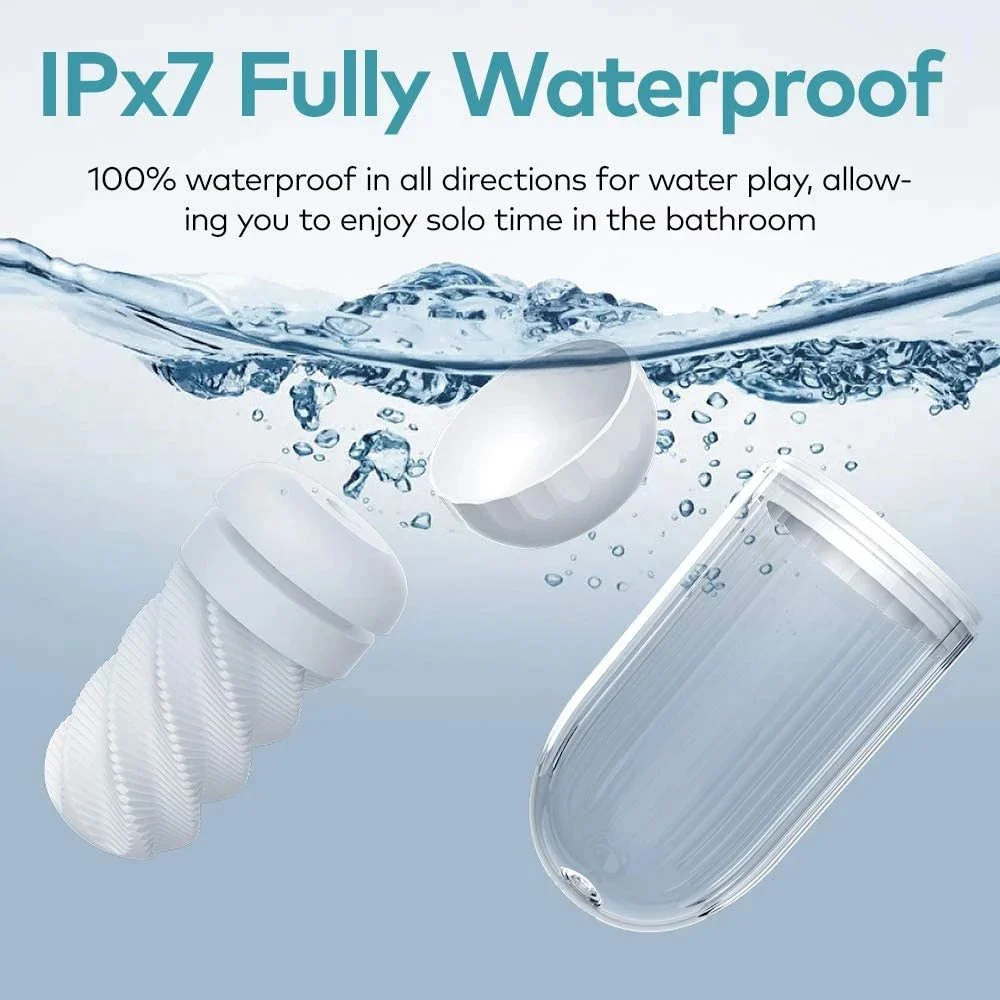 Spiral Channel Silicone Self-Sucking Male Masturbation Pocket Cup Sex Toys Men