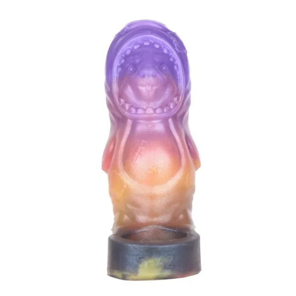 Penis Enlargement Sleeve Fantasy Monster Shark Dildo Soft Silicone Open Male Penis Extender Sex Toys