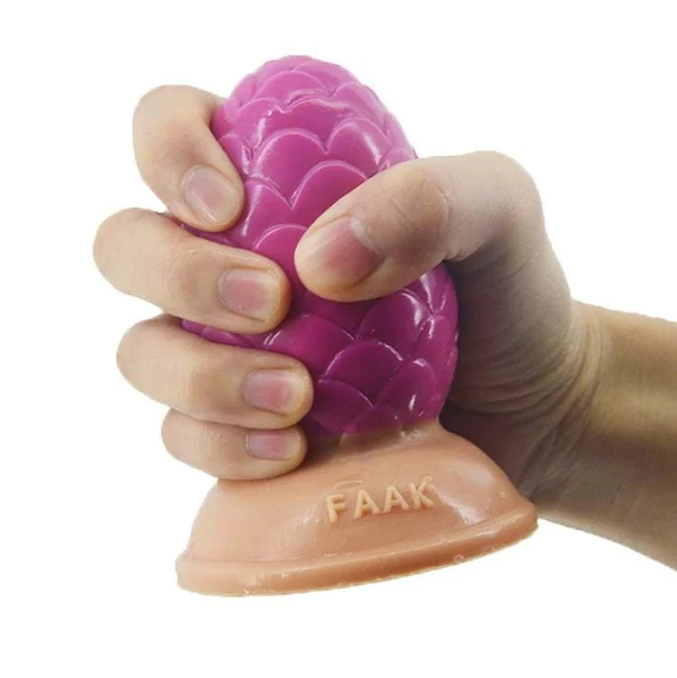 Unique Pine Cone Anal Plug Dildo 9.5cm with Strong Suction Cup G Spot Stimulate Adult Sex Toy