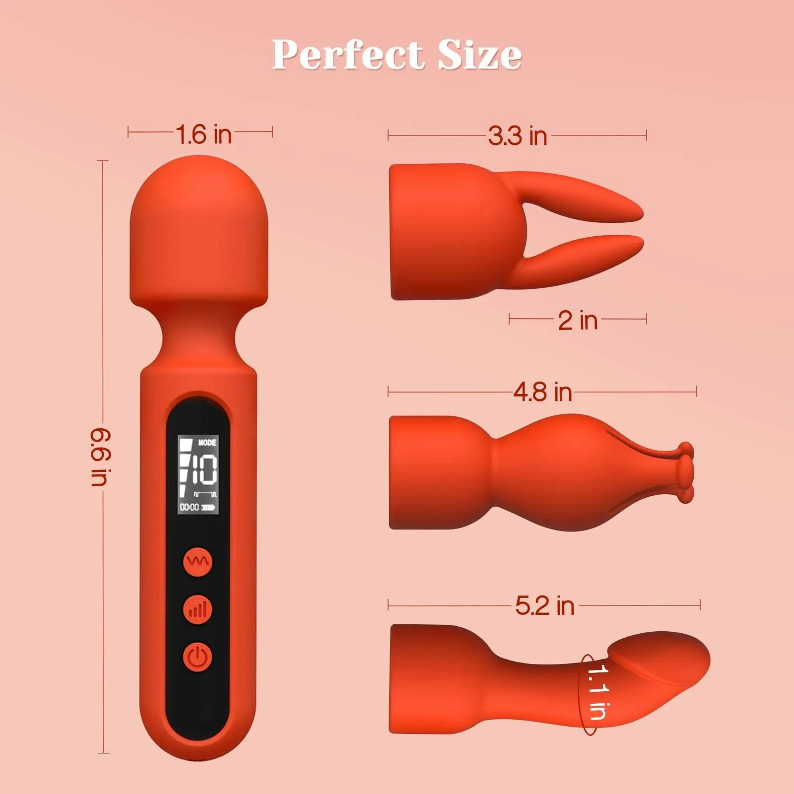 USB Rechargeable Mulheres Vibradoras G Spot Glans Clitoral Stimulator LCD Display Passion Wand Massager Vibrator Kits for Women