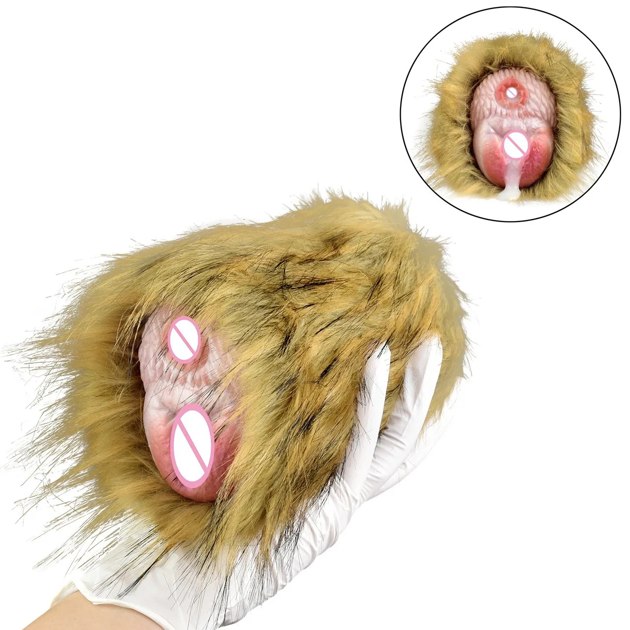 Men Pocket Pussy Realistic Animal Vagina Male Masturbator Erotic Delay Ejaculation Tool