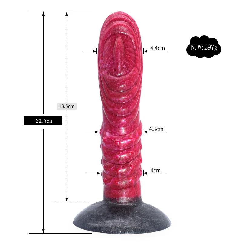 Unique Design Rubber Cock Penis Dildo with Suction Cup for Female Silicone Penis