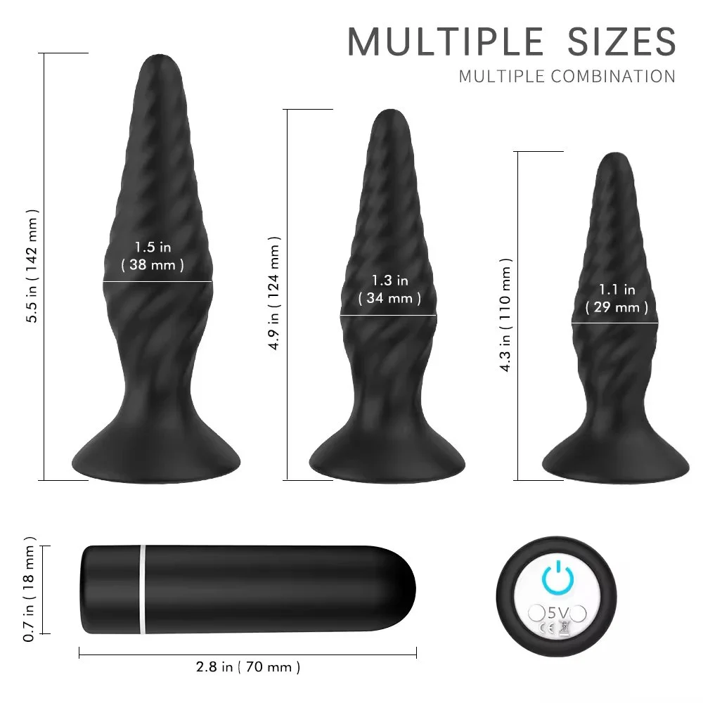 Silicone Electric Shock Vibrating Sex Toys Anal Butt Plug Underwear for Male Couple Anal Sexual