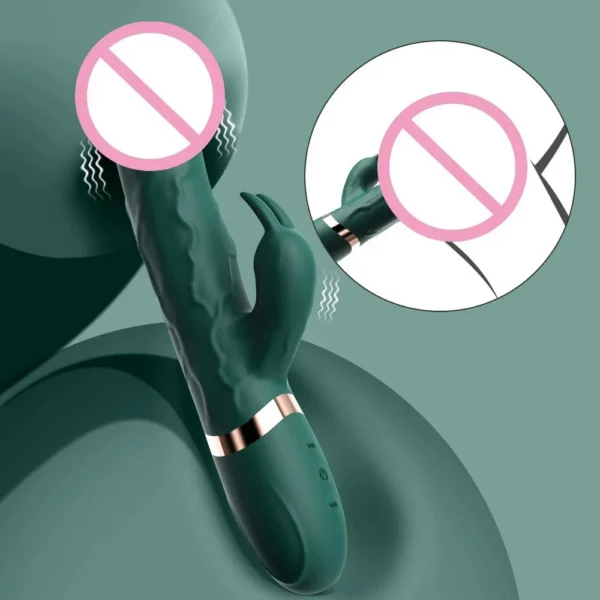 Female Adult Sex Toy Clitoral Stimulation Masturbation Dildo Double Headed Rabbit Vibrator