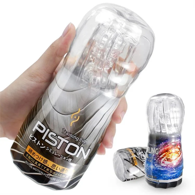 TPE Masturbation Cup Clear Crystal Male Masturbator Training Sex Toys for Men