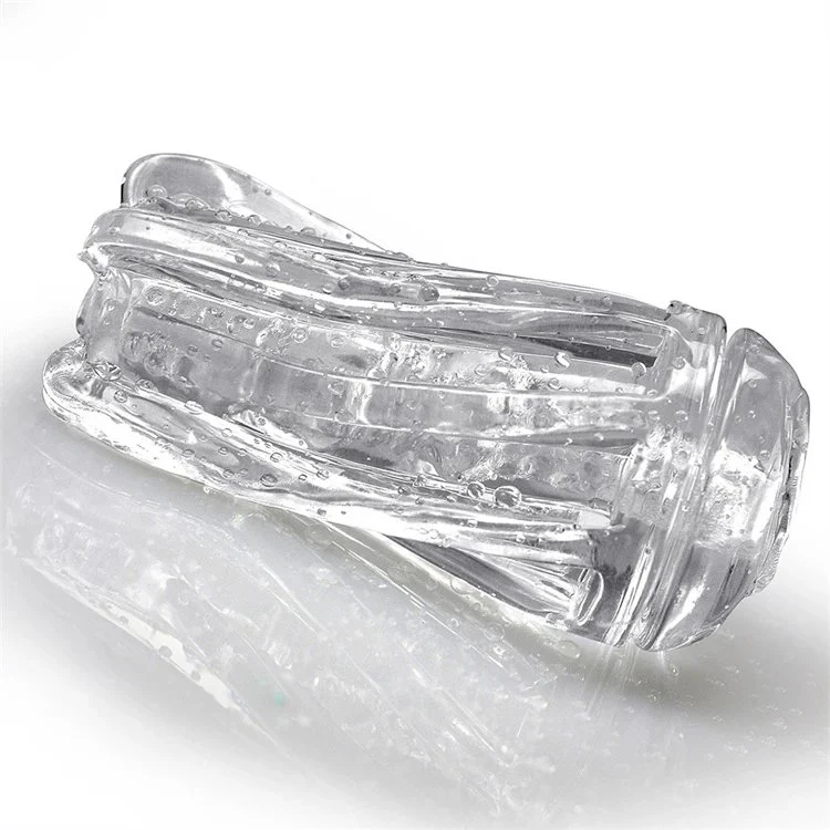 TPE Masturbation Cup Clear Crystal Male Masturbator Training Sex Toys for Men
