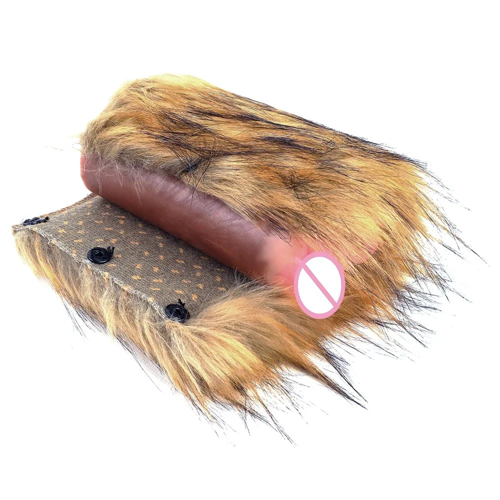 Silicone Realistic Pocket Pussy Toy with Hairy Male Masturbator Sex Toys for Adult