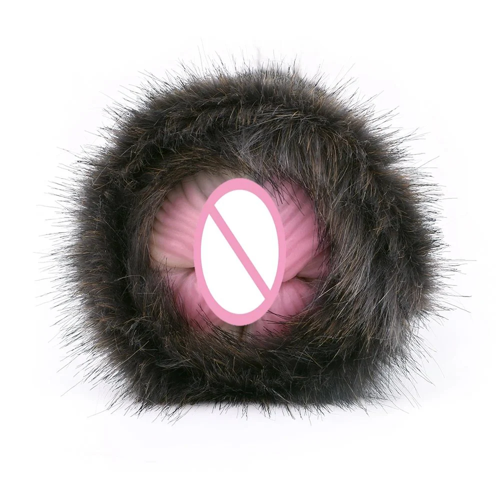 Skin-friendly Artificial Realistic Animal Cat Vagina with Fur Men Masturbation Pocket Pussy Adult Sex Toys for Men