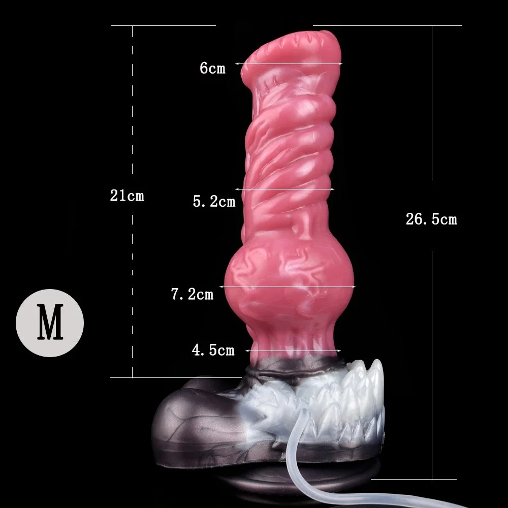 Wolf Lord Realistic Squirting Dildo Ejaculating Penis for Beginners with Strong Suction Cup for Hands-Free Play