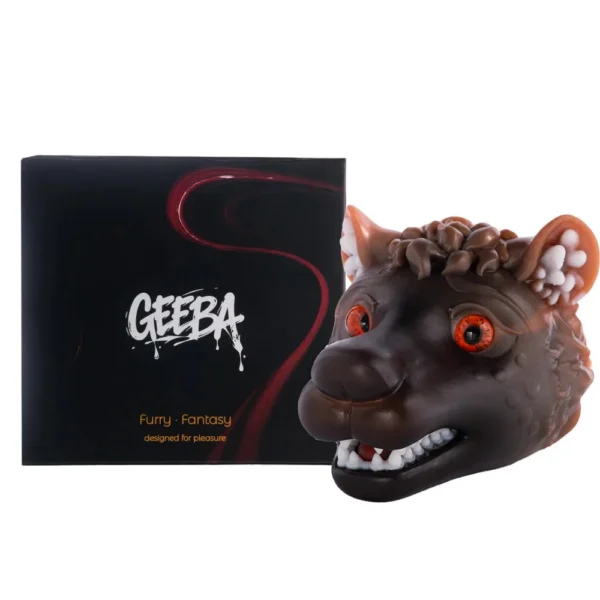 Soft Silicone Wolf Dog Head Shape Masturbation Sleeve Realistic Intimate Design Compact Pocket Pussy Male Stroker
