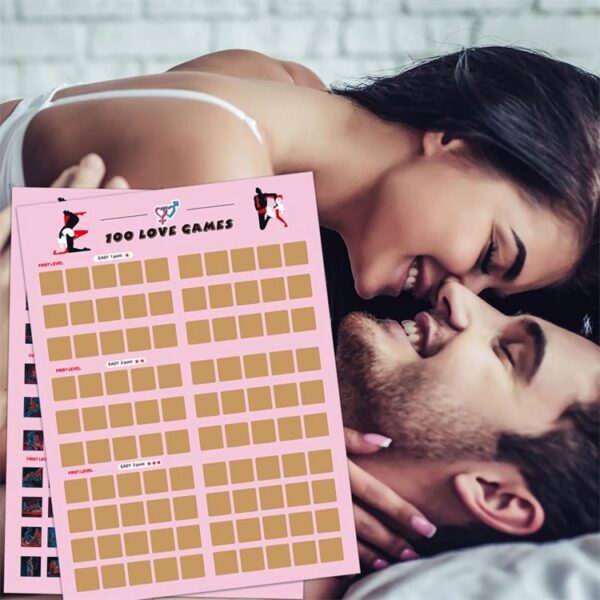 Adult Toy Couple Game 100 Couple Positions Poster Challenge Love Game Scratch off Poster