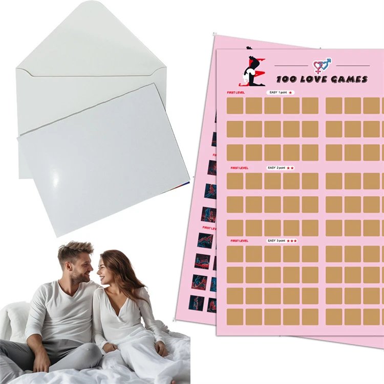 Adult Toy Couple Game 100 Couple Positions Poster Challenge Love Game Scratch off Poster