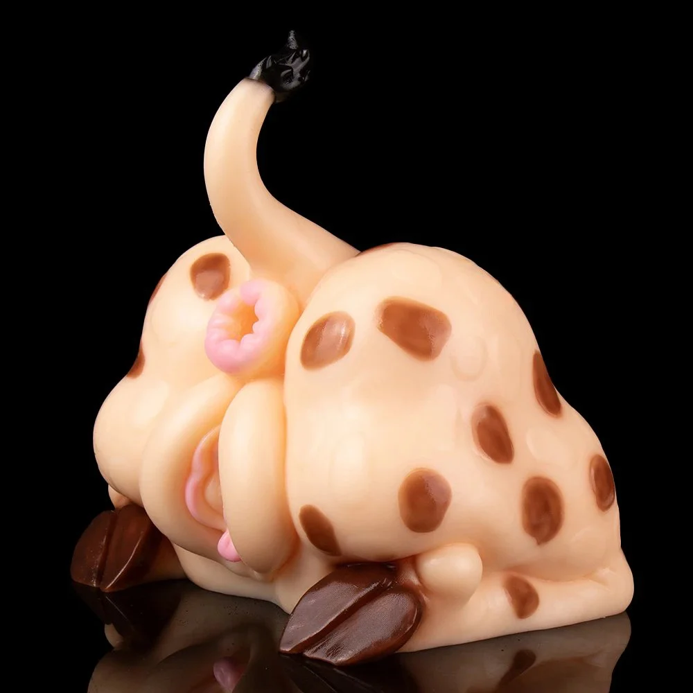 Soft Unique Fantasy Masturbator Deepthroat Sex Toys for Men,Animal Male Masturbator Monster Sex Toy with Brown Tongue