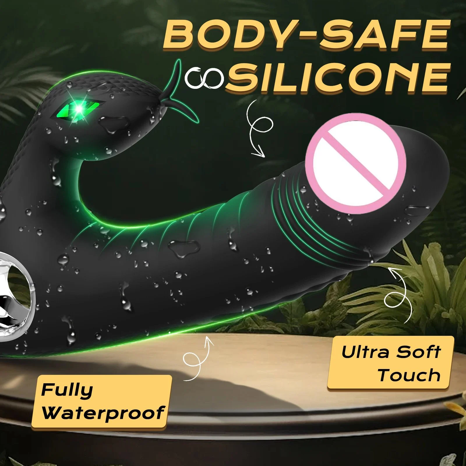 Female Masturbation Devices Rabbit Clitoral Vibrator Snake-Inspired G-Spot Dildo Vibrator Sex Toy for Women Clitoris Stimulator