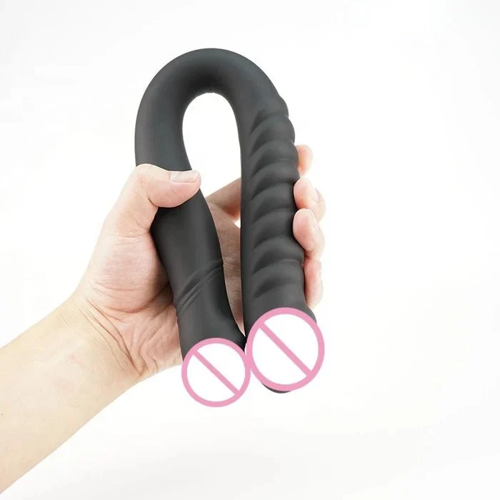16.5 Inch Double-Ended Dong Dildo Soft Silicone ABS Material Huge Sex Toy for Lesbian Female G-Spot Vaginal Anus Stimulation