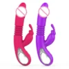 Female Sex Toy Heating Telescopic USB Charger Heating G Spot Clitoral Stimulator Rabbit Vibrator Thrusting