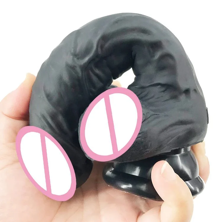 18.5cm 7.3 Dia 3.5cm Sexual Anal Toys Butt Plug Soft Realistic Lifelike Safe Silicone Dildos Big Black Sex Toys for Women