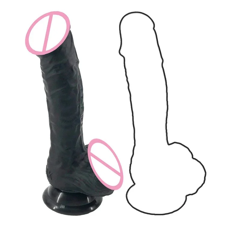 18.5cm 7.3 Dia 3.5cm Sexual Anal Toys Butt Plug Soft Realistic Lifelike Safe Silicone Dildos Big Black Sex Toys for Women