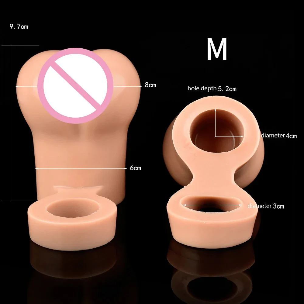 Real Penis Testicles Enlargement Wearable Nuts Skin Sexy Toys for Men Adult Sex Toys