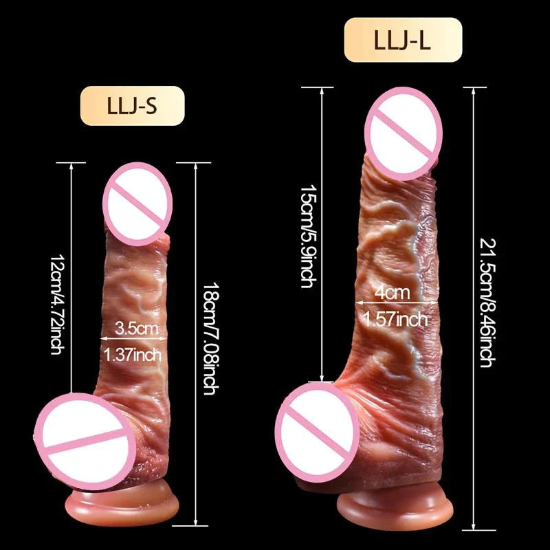 Women Pussy Vaginal Masturbation Penis Dildo Sex Toys Soft Real Sliding Skin Silicone Realistic Man Dildo with Moving Foreskin