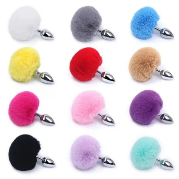 Colorful Tail Butt Plug Anal Vibrator Sex Toys Made of Durable Metal
