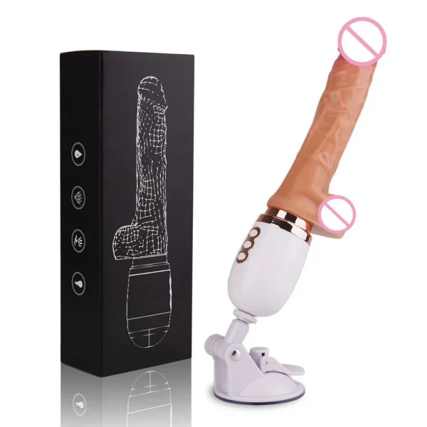 Women Sex Toys Remote Control Vibration Large Size Heated Automatic Telescopic Dildo Vibrator