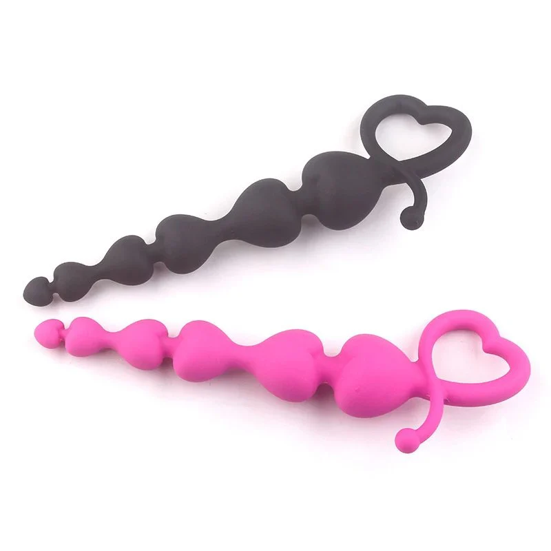 Pull Beads Back Court Anal Dilatation Adult Interest Silicone Anal Plug Tail Pull Beads