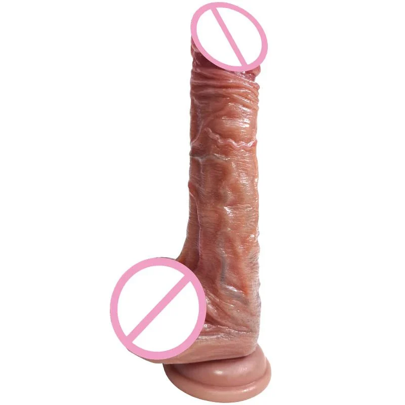 Women Pussy Vaginal Masturbation Penis Dildo Sex Toys Soft Real Sliding Skin Silicone Realistic Man Dildo with Moving Foreskin