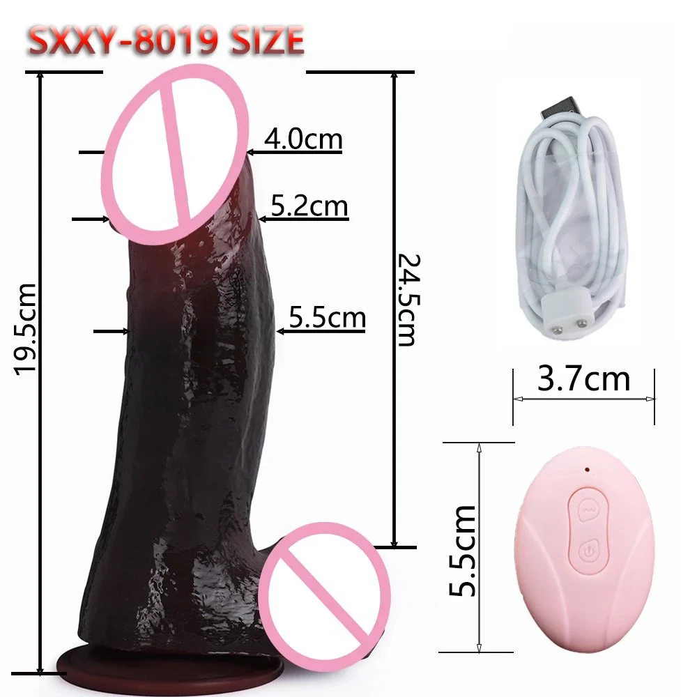 Wireless Remote Control Vibrator Huge Silicone Dark Realistic Dildo Vibrator Women Masturbator Sex Toy for Women