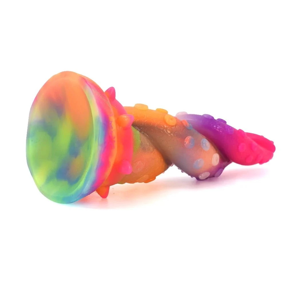 Yellow Dragon Fantasy Series 324g Small Glow in the Dark Dildo Luminous Rubber Penis for Lesbian