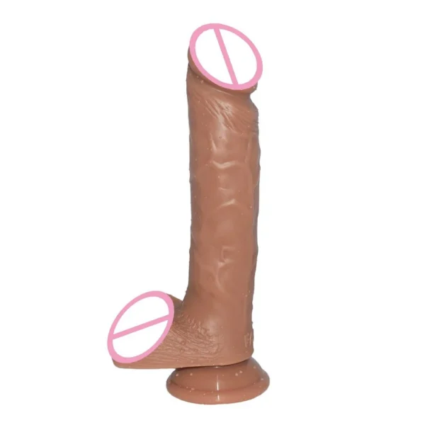 23cm 9 4cm Soft Artificial Dildo Cock Realistic Lifelike Silicone Anal Dildos Butt Plug Flesh Sexual Toys for Female