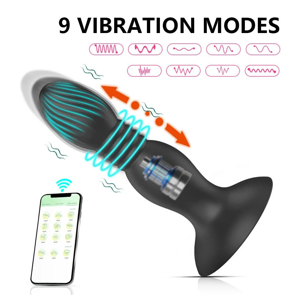 Remote Control Silicone Vibration Anal Plug Sexy Toys for Men Women Couples Big Anal Plug