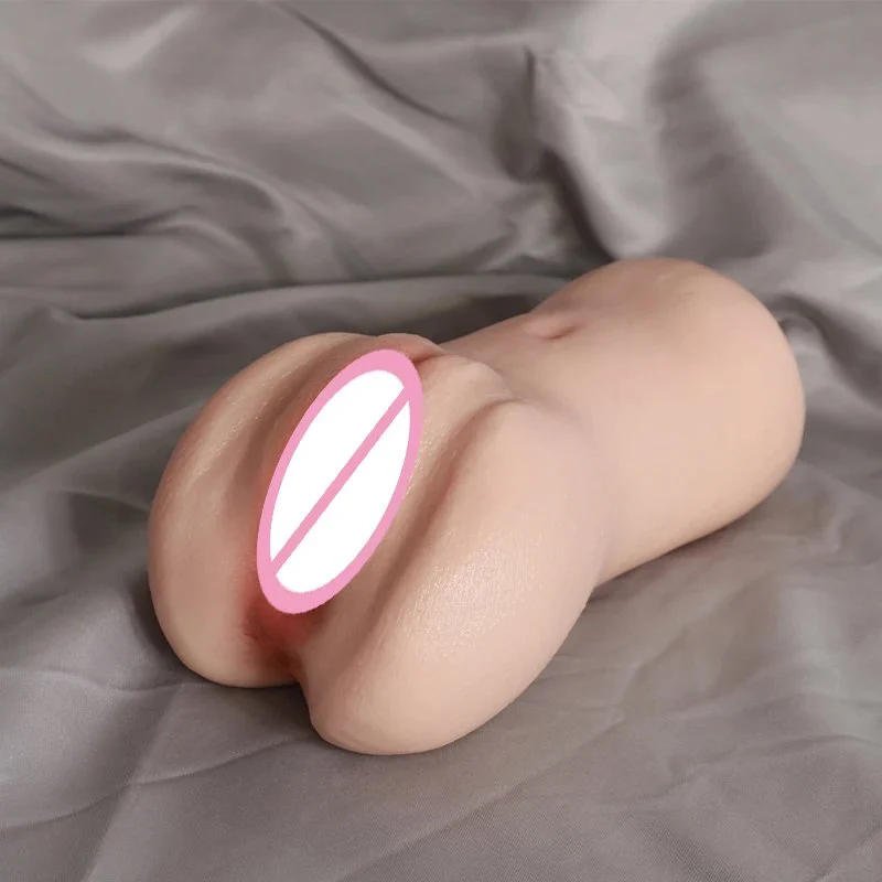 Simulation Dual Channel Male Masturbator Experience Realistic Silicone Material Sex Toys Wrapped Feeling Masturbator