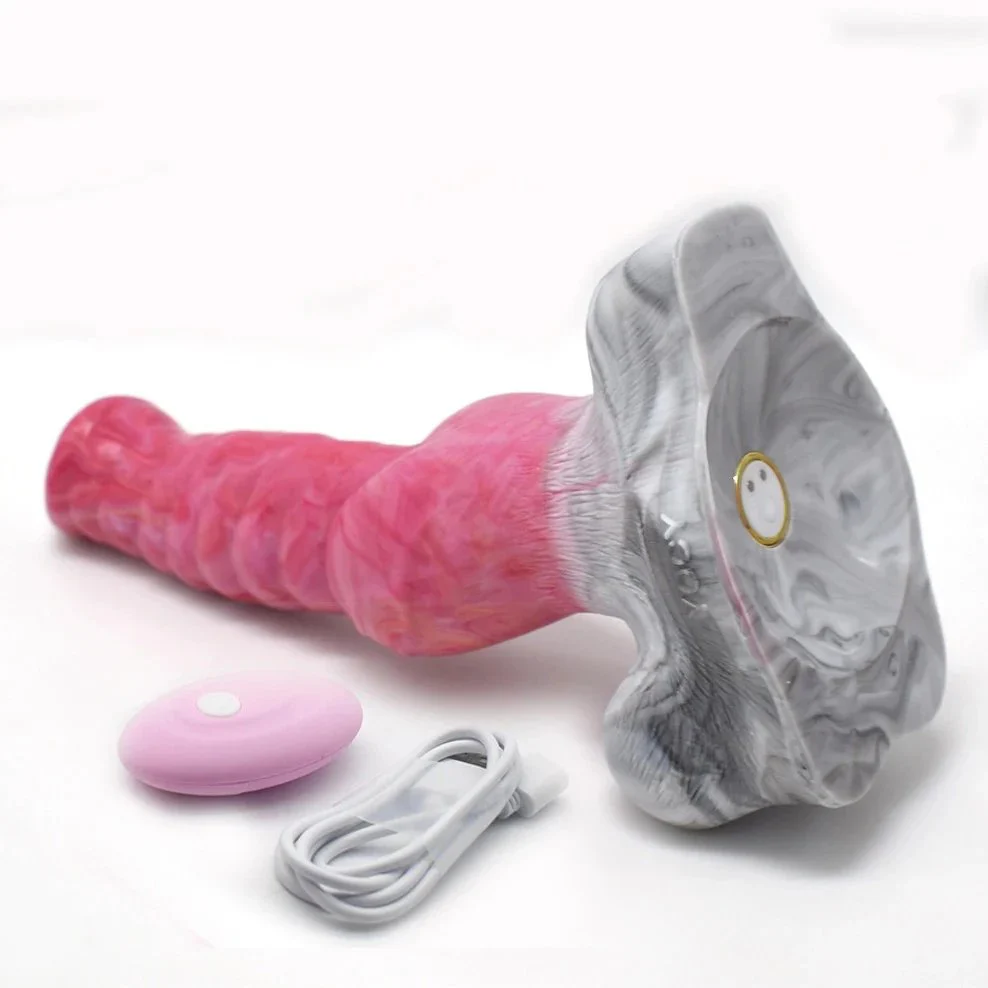 27cm Vibrating Animal Dog Dildo Big Anal Plug Xxx Sex Toys Remote Control Vibrator