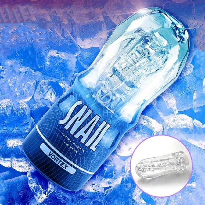 Transparent Adult Male Masturbator TPE Sex Toys Snail Glans Training Vagina for Men's Masturbation