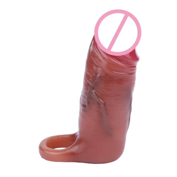 5.2-in Platinum Liquid Silicone Dildo Sheath Larger Stronger More Comfortable a Different Feeling Sex Toy for Man Woman