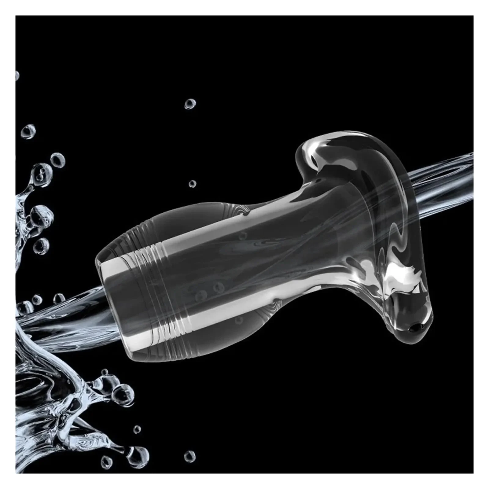 Hollow Anal Plug Expander-Luminous Tunnel Butt Plug Huge Anal Speculum Anus Dilator Waterproof Eco-Friendly Enema Toy