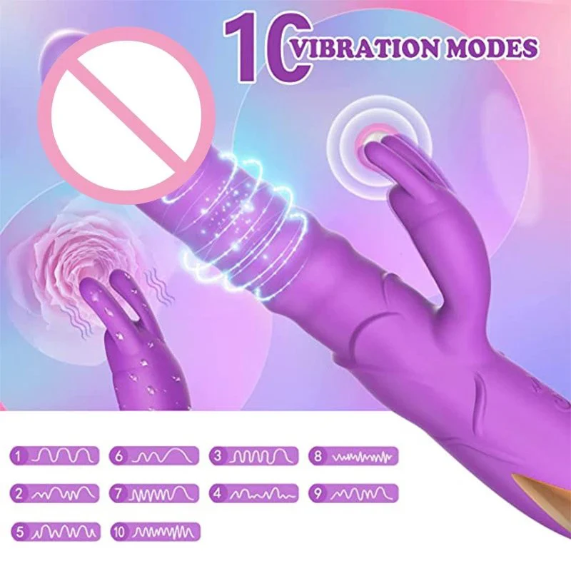 G-spot Orgasm Vibrator Automatic Retractable Vibrator Massage Stick Clitoris Masturbation Sex Toys