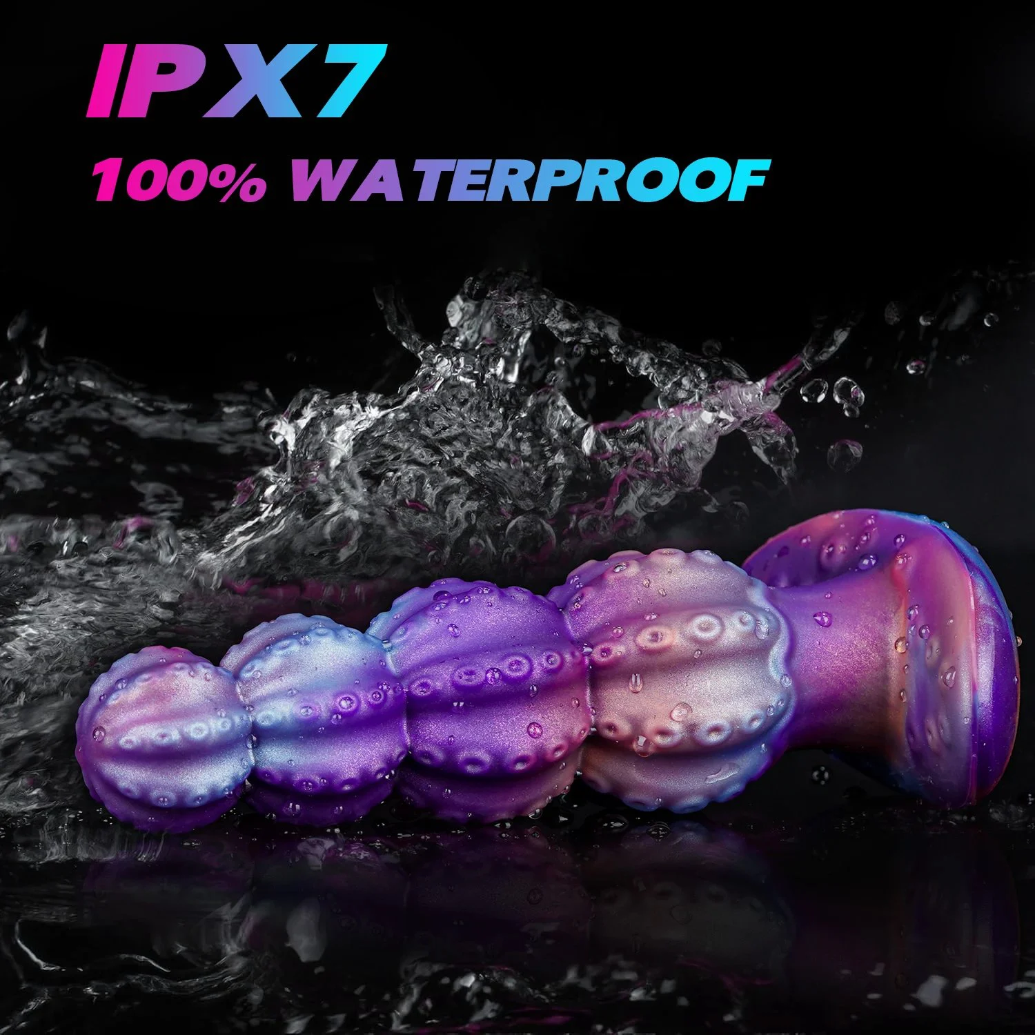 Liquid Silicone Cactus Shape with Octopus Suction Cup Alien Anal Plug Dildo for Adult Anal Sex Masturbation