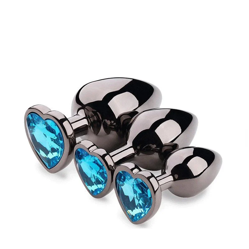 Metal Heart-shaped Butt Plug Adult Sex Toy Anal Dilator